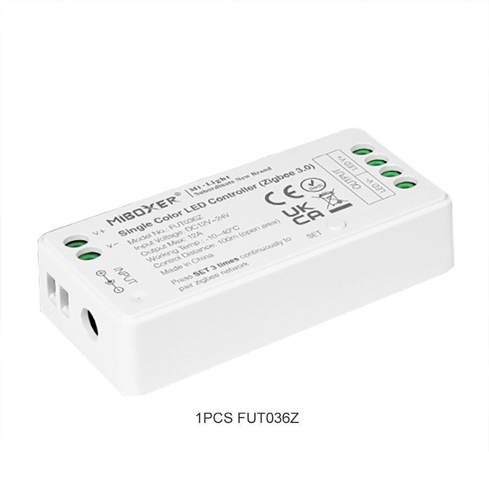 Miboxer FUT036Z Zigbee 3.0 단색 LED 스트립 용 조광기